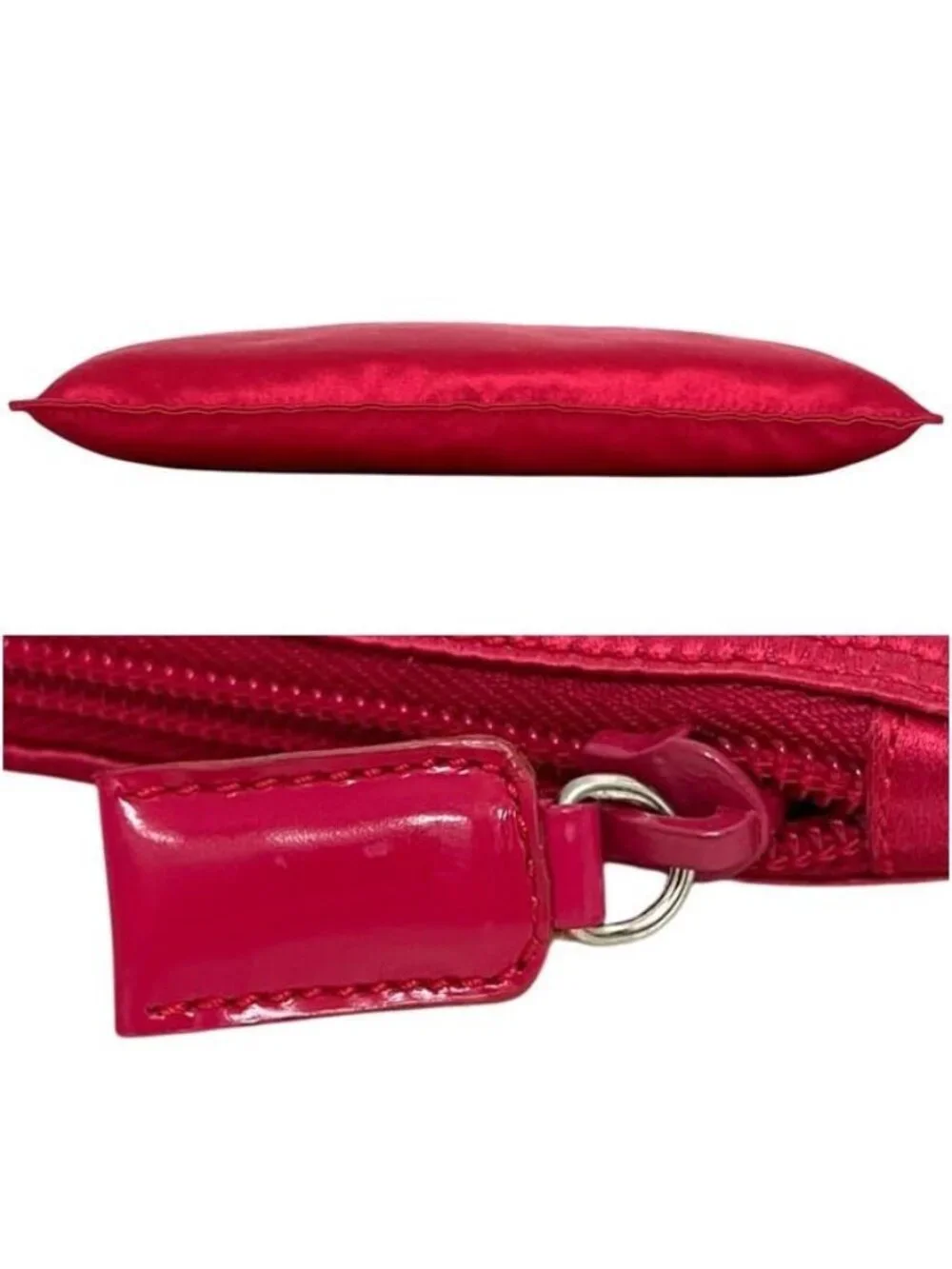 Prada Pouch Case 59 Satin Raso Vermiglio Shocking Pink